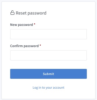 Choose your new password